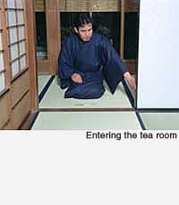 Entering the tea room