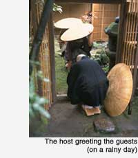 Greeting the guests