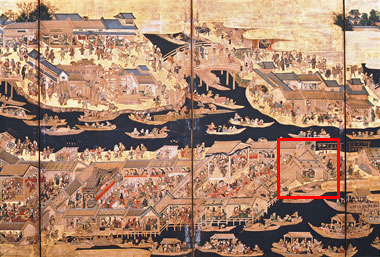 表千家不審菴：江戸名所図屏風