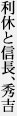 利休と信長、秀吉